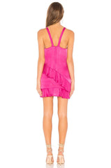 Magenta Dress - Lovers + Friends Carina Mini Dress In Hot Magenta Tiered Flounce