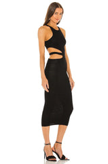 Michael Costello Athena Midi Dress in Black - size XXS