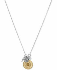 Lucky Brand Two-Tone Hammered Coin Charm Necklace