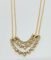 INC International Concepts Gold-Tone Rhinestone V-Shape Necklace