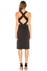 black midi dress with sleeves