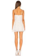 superdown Sienna Polka Dot Fit and Flare in White Polka Dot - size XS