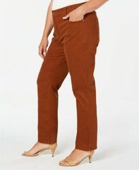 Style & Co. Plus Size Brown High-Rise Slim-Leg Jeans size 14W