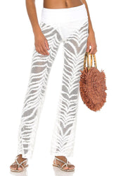 Beach Bunny Miller Pant in White - size S