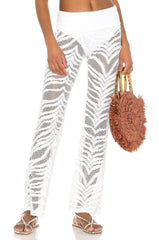 Beach Bunny Miller Pant in White - size S