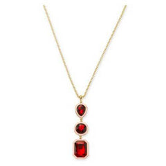 Alfani Gold-Tone Triple Crystal Pendant