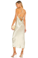 Shona Joy Cowl Back Bias Midi Dress in Melon - size US 2