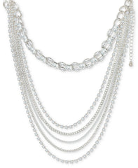 Thalia Sodi Crystal Layered Chain Necklace