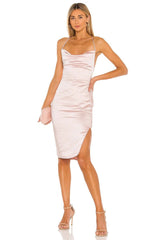 superdown Billie Drape Midi Dress in Blush - size M