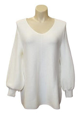 Alfani Plus Size White Ottoman-Stitch Sweater in Cloud