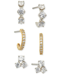 Eliot Danori Two-Tone 3-Pc. Set of Cubic Zirconia Earrings