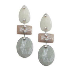 Lucky Brand Silver-Tone Gem Triple Drop Earring