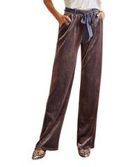 Suzanne Betro Wide-Leg Velvet Pants size S