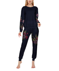 PixieLady Floral-Accent Sweatshirt & Joggers Lounge Set size XL