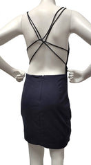 superdown Grecia Strappy Back Dress in Navy - size S - DYED