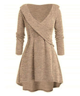 Ribbed Surplice Hi-Low Dress size M