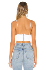 superdown Gene Satin Top in White - size S - Modified