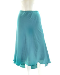 INC International Concepts Plus Size Bias-Cut Teal Midi Skirt - sizes 2X, 3X, 4X