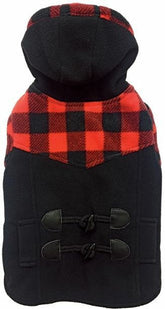 Fashion Pet Plaid Trim Outdoor Dog Coat