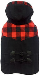 Fashion Pet Plaid Trim Outdoor Dog Coat