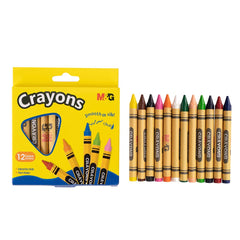M&G 8mm*90mm Triangle Crayon 12 colors (1 per pack)