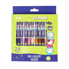 24 colors Oil Pastel-Hex shape. Diameter: 1cm. (1 per pack)