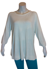 Karen Scott Woman Soft White Boatneck Sweater