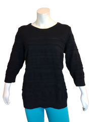 Karen Scott Black Ribbed Sweater