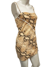 Indah Bea Bias Mini Dress in Desert Python - size XS - Modified