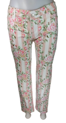 36POINT5 Women Pink/Cream Floral Pant Large