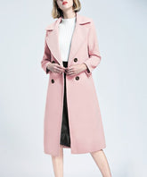 Msquared Light Pink Notched-Lapel Peacoat