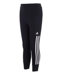 Adidas Black and White Three-Stripe Logo Joggers