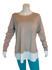 International Concepts Women Heather Oats Peony Garden Sweater