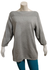 Karen Scott Grey Boatneck Sweater