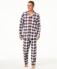 Family Pajamas Mens Cotton Knit Plaid Pajama Stewart Plaid