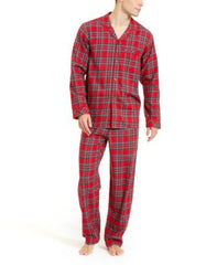 Family Pajamas Mens Cotton Brinkley Plaid Pajamas Set