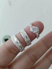 Campus Sophisticate Collection 925 Pure Italian Silver Wedding Rings