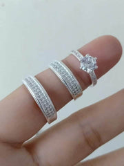 Campus Sophisticate Collection 925 Pure Italian Silver Wedding Rings