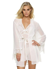 Jezebel by Felina Hela Kimono Yoryu Chiffon Robe (Chemise/Thong Not Included)