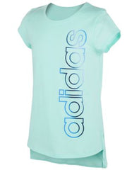 Adidas Big Girls Logo-Print T-Shirt Blue L 14