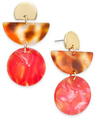 Alfani Marble-Look Linear Drop Earrings