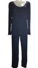 Harve Benard Everyday Koze Long Pajama Set Black