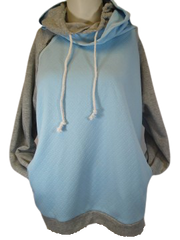 Dual Color Hooded Sweater Grey & Blue