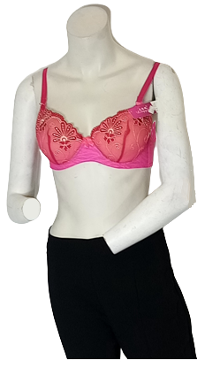 Pink Lingyuli Lace covered bra