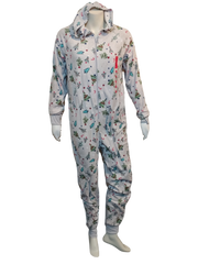 Family Pajamas Mens Festive Tree-Print Hooded 1-Pc