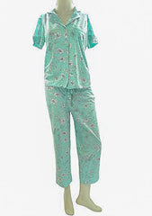 Charter Club Printed Capri Pants Pajama Set Etched Floral