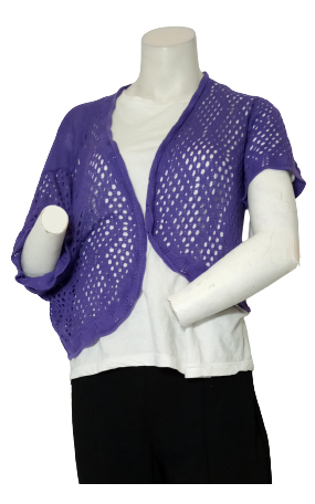 Sara Morgan purple wrap sweater