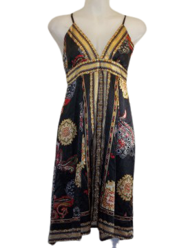 Minuet silky dress black/red