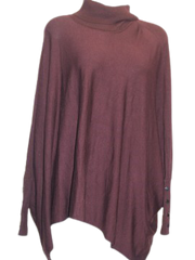 Alfani Women Button Sleeve Sweater in Wine Color 2XL