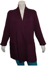 JM Collection Wine Wrap Sweater